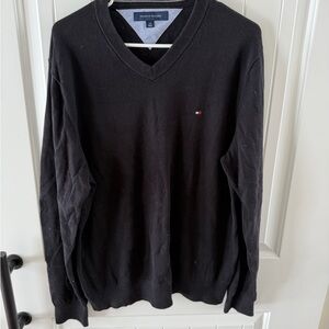 Tommy Hilfiger Men's Charcoal V-Neck Sweater